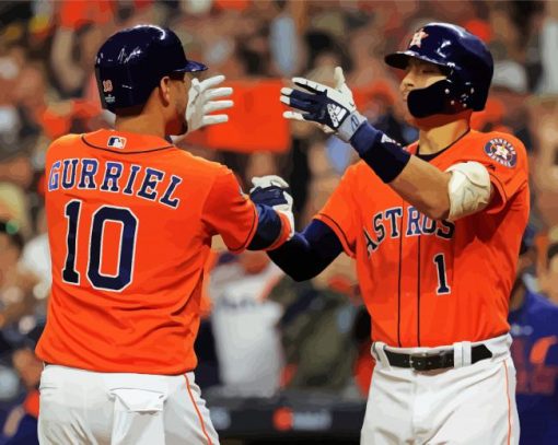 Baseball Astros Players paint by number