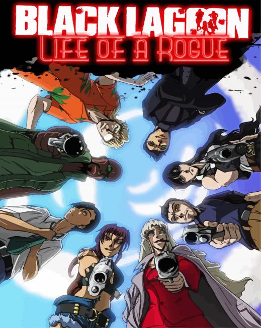 Black Lagoon Anime Poster paint by number
