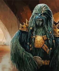 Black Krrsantan Wookiee paint by number