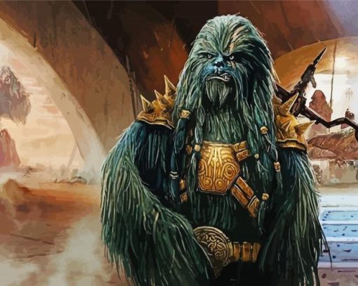 Black Krrsantan Wookiee paint by number