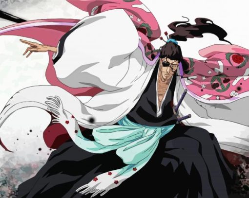 Bleach Anime Character Shunsui Kyoraku paint by number