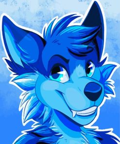 Blue Fox Art paint by number