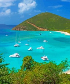 British Virgin Islands Beach paint by number