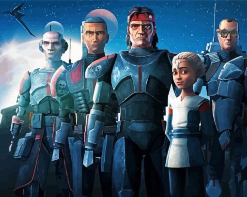 Clone Force 99 Star Wars Characters paint by number