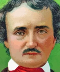 Close Up Edgar Allen Poe paint by number