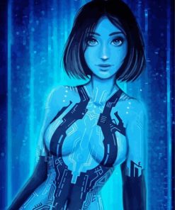 Cortana Halo paint by number