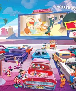 Disney Drive In paint by number