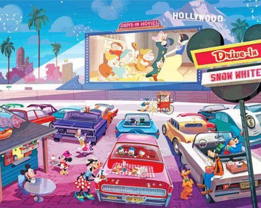 Disney Drive In paint by number