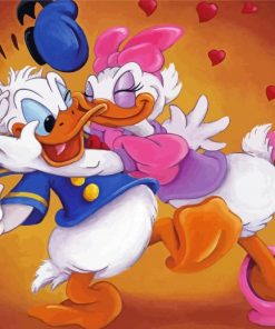 Donald And Daisy Kiss paint by number