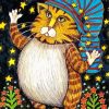 Fat Wizard Cat paint by number