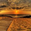 Gloomy Sky Walkway To Beach paint by number