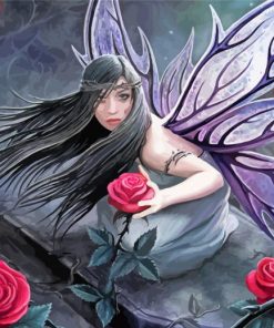 Gothic Fairy And Roses paint by number