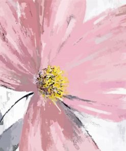 Grey And Pink Flower paint by number