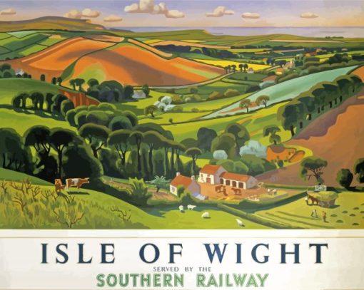 Isle Of Wight Poster paint by number