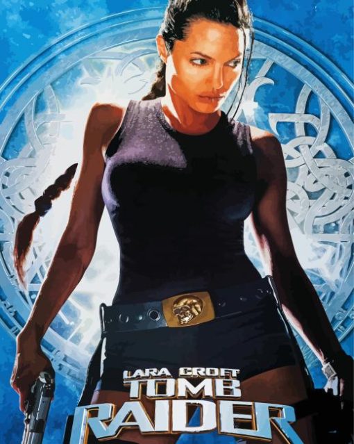 Lara Croft Character Poster paint by number