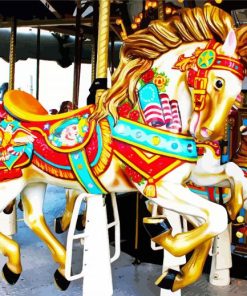 Merry Go Round Carousel paint by number