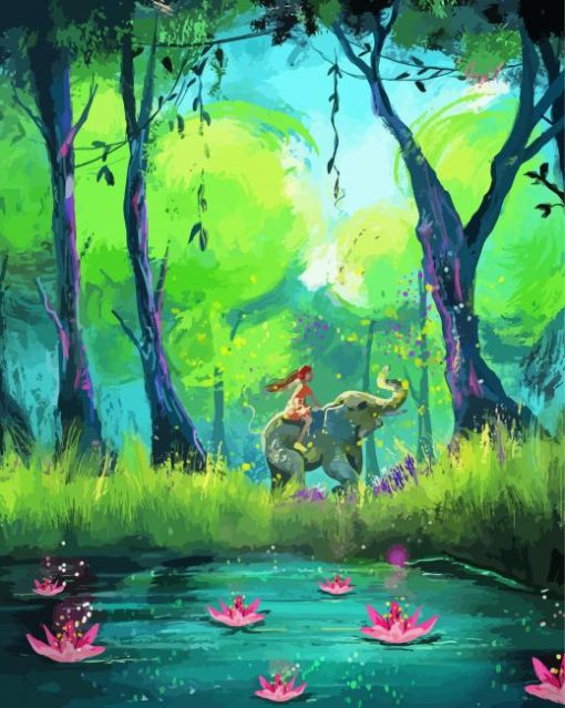 Mystical Forest paint by number