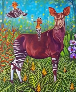 Okapi Forest Giraffe paint by number