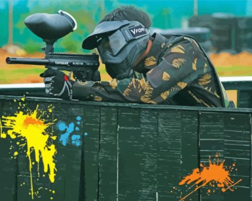 Paintball paint by number
