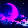 Purple Moon paint by number