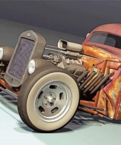 Rusty Hot Rod Truck paint by number