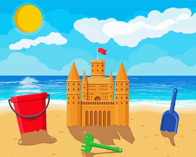 Sand Castle paint by number