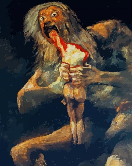 Saturn Devouring His Son paint by number