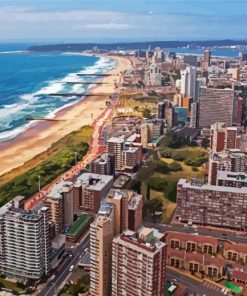 South Africa Durban City paint by number