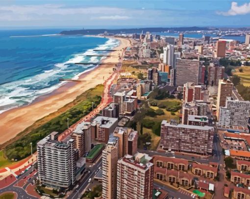 South Africa Durban City paint by number