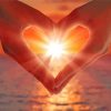 Sunset Sea Heart paint by number