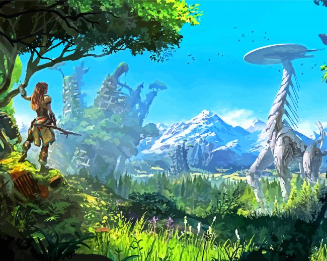 Tallneck Horizon Zero paint by number