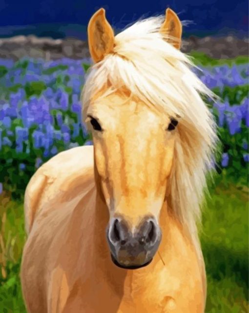 Tan Horse paint by number