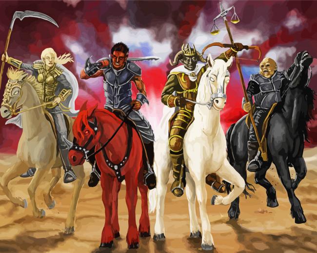 The 4 Horsemen paint by number