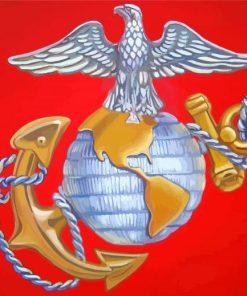 Usmc Logo Art paint by number