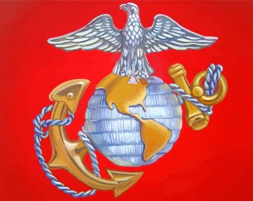 Usmc Logo Art paint by number