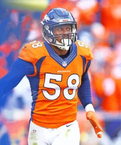 Von Miller American Football Player paint by number