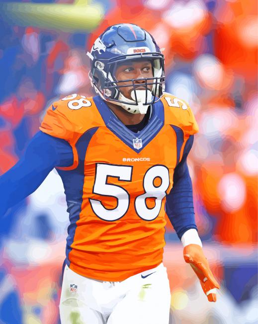 Von Miller American Football Player paint by number