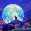Wolf By Moonlight paint by number
