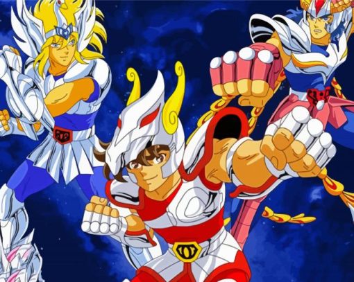 Caballeros Del Zodiaco paint by number