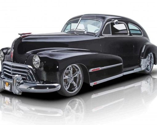 Black Oldsmobile paint by number