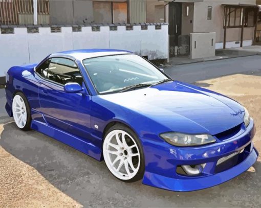Blue Silvia Car paint by number