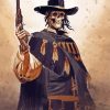 Cowboy Skeleton Art paint by number