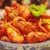 Crayfish Dish paint by number