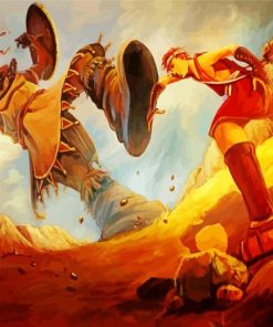 David And Goliath paint by number
