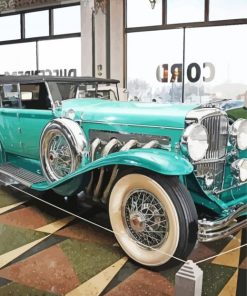 Green Duesenberg paint by number