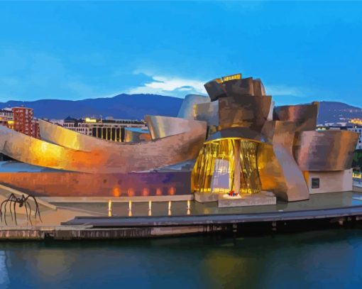 Guggenheim Museum Bilbao Spain paint by number