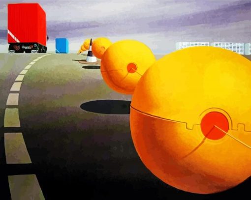 Hommage To Cezanne By Jeffrey Smart paint by number