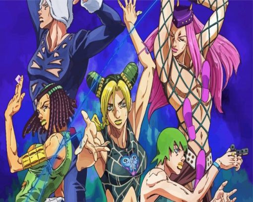 Jojo Stone Ocean Characters paint by number