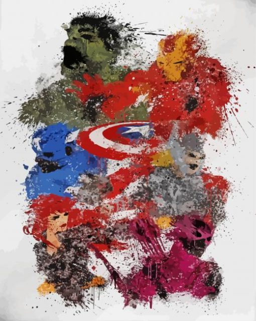 Marvel Abstract Art paint by number