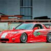 Red Rx7 Car paint by number